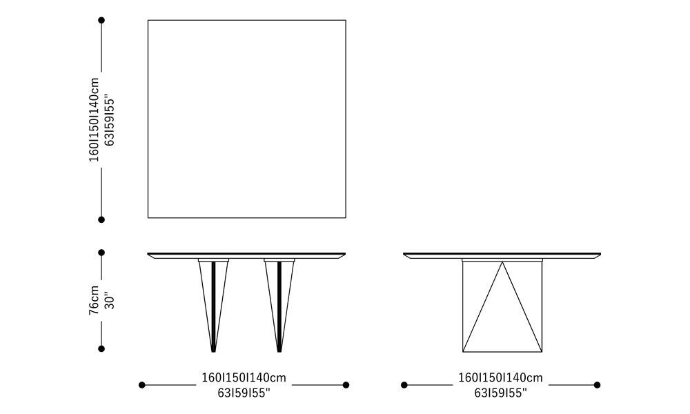 Image of the complete dimensions of the product